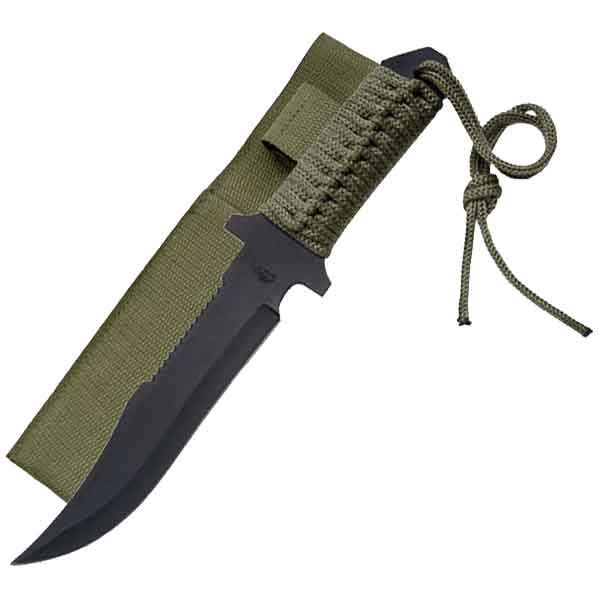 Blackened Military Hunter Knife