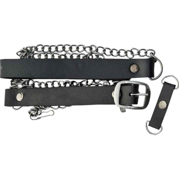 Black Tasseled Medieval Sporran Pouch