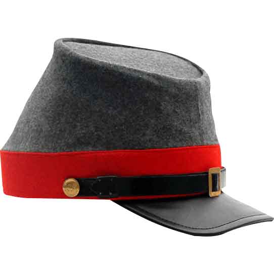 Red Confederate Artillery Kepi Hat