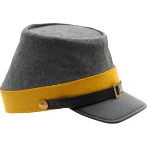 Yellow Confederate Cavalry Kepi Hat