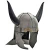 Viking Helmet with Leather Horns