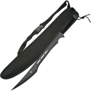 Black Serrated Bush Machete