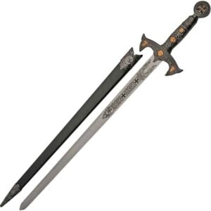Silver and Gold Knights Templar Sword