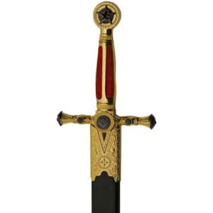 Red and Gold Masonic Sword