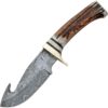 Damascus Guthook Skinner Knife