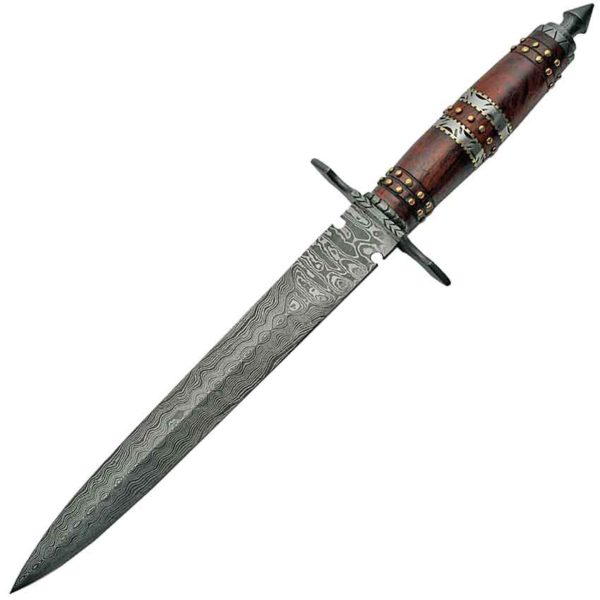 Rosewood Damascus Dagger