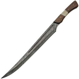 Curved Blade Damascus Sword