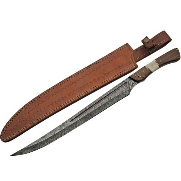 Curved Blade Damascus Sword