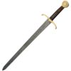 Damascus and Brass Medieval Knight Sword