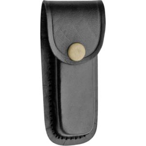 4 Inch Black Plain Leather Sheath