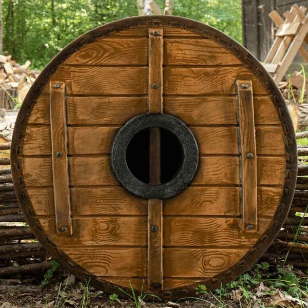 Thegn LARP Shield - Blue/White -70 cm