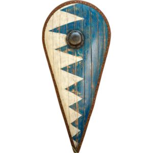 Blue-White Norman LARP Kite Shield