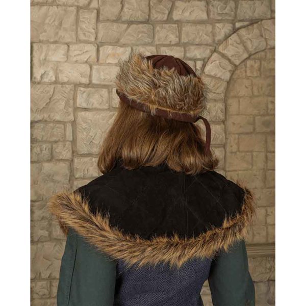 Nimue Fur Lined Suede Gorget