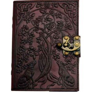 Wolves with Tree of Life Leather Journal