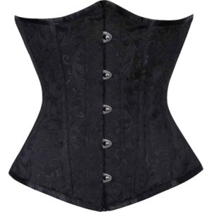 Black Brocade Underbust Corset