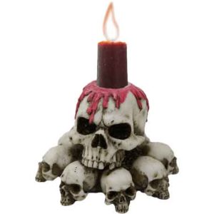 Skeleton & Skull Candleholders