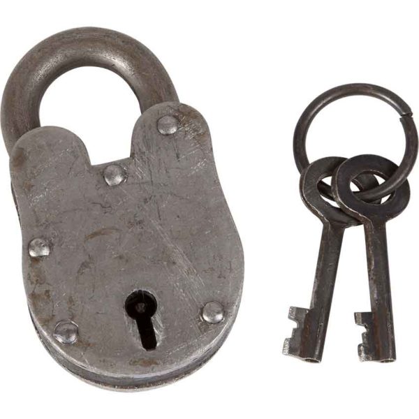 Antique Silver Medieval Padlock
