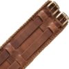 Laced Leather Wide Belt - Brown