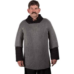 Aluminum and Rubber Half Sleeve Chainmail Hauberk