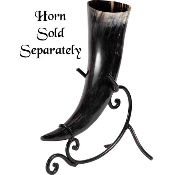 Iron Drinking Horn Display Stand