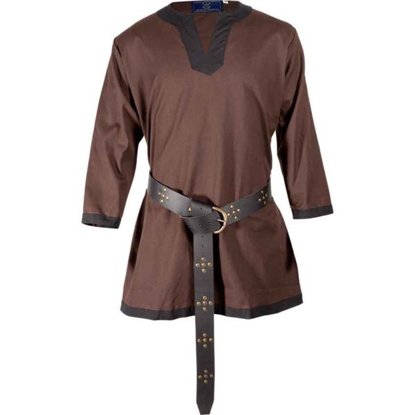 Basic Medieval Tunic - Brown with Black