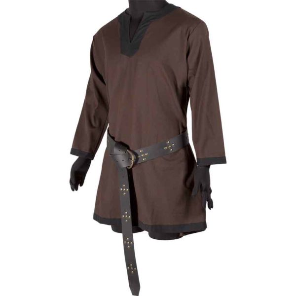 Basic Medieval Tunic - Brown with Black