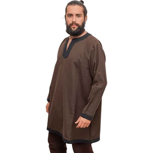 Basic Medieval Tunic - Brown with Black