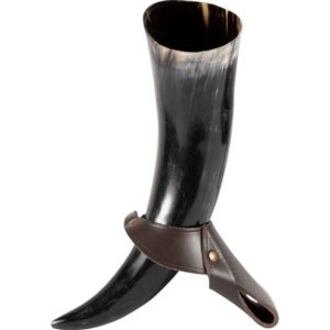 Estrid Drinking Horn with Leather Stand