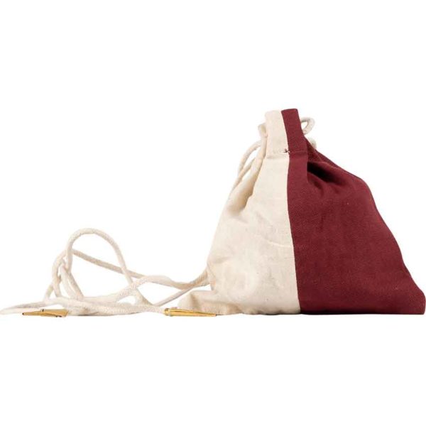 Two Color Cotton Drawstring Pouch