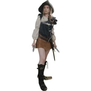 Nuala Suede Leather Skirt