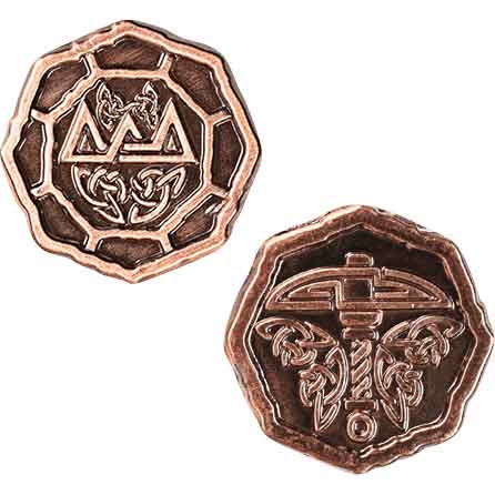 Set of 10 Copper Ancient Dwarves LARP Coins