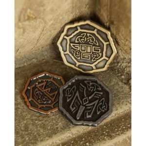 Set of 10 Silver Ancient Dwarves LARP Coins
