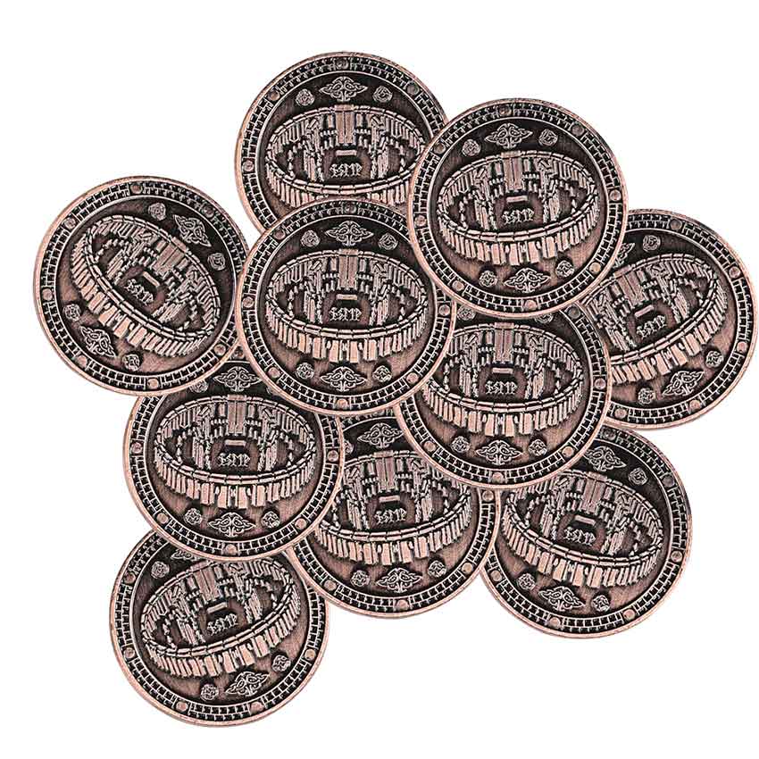 Set of 10 Copper LARP Coins - MY100687 - LARP Distribution