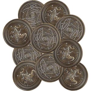 Set of 10 Gold Air LARP Coins
