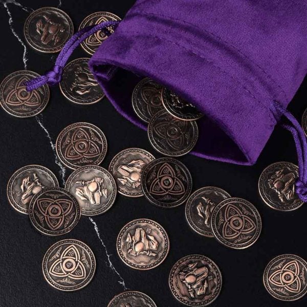 Set of 10 Copper Mage LARP Coins