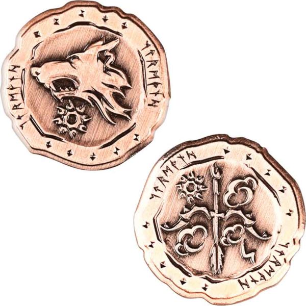 Set of 10 Copper Orc LARP Coins