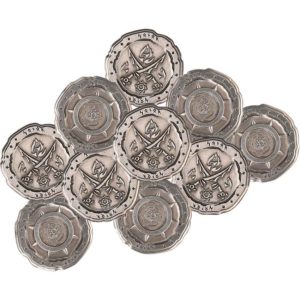 Set of 10 Silver Orc LARP Coins