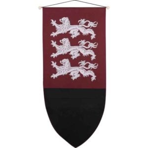 Richard The Lionheart Heraldic Banner - Silver