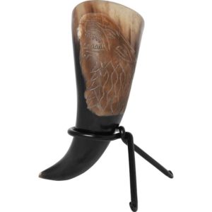 Direwolf Drinking Horn with Stand
