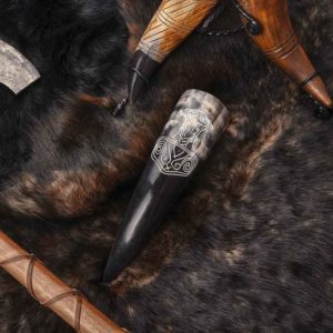Viking Mjolnir Drinking Horn