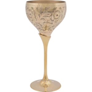 Floral Brass Goblet