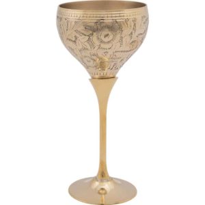 Floral Brass Goblet