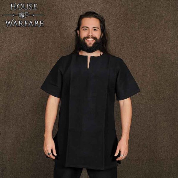 Mens Half Sleeve Viking Undertunic - Black