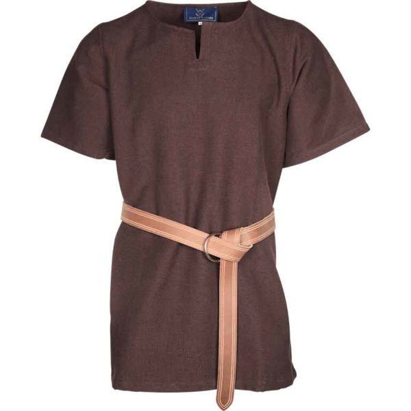 Mens Half Sleeve Viking Undertunic - Brown