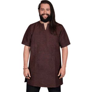Mens Half Sleeve Viking Undertunic - Brown