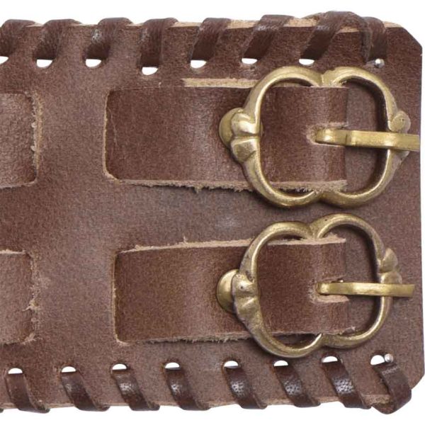 Buckled Leather Bracelet - Brown