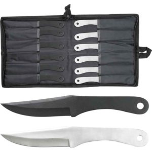 Black and Silver Throwing Knife Set