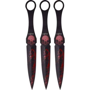 Bloody Skull Throwing Knife Set