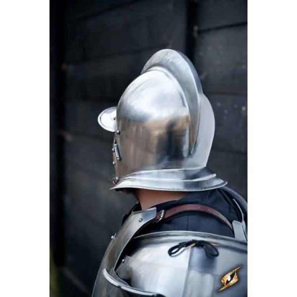 Burgonet Helmet - Polished Steel