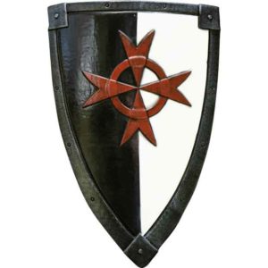Crusader LARP Shield - Black/White